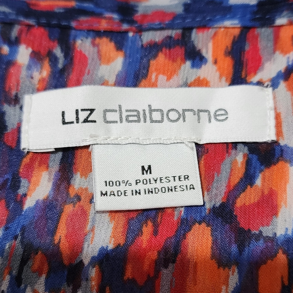 Liz Claiborne Multicolor Animal Print 3/4 Sleeve Layered Top - Picture 9 of 10